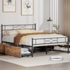 VECELO Queen Size Metal Platform Bed Frame with Headboard and