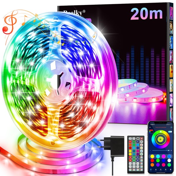 LED Strip Streifen 20m mit Fernbedienung & App & Musik