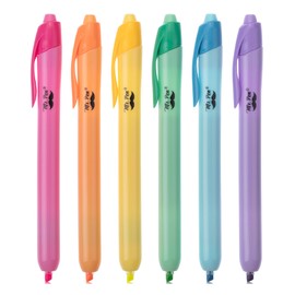 Mr. Pen- Colorful Highlighters Set, 6 Pack, Assorted Colors, Retractable Colored Bible Markers