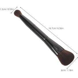 Brocha de Maquillaje Doble HOLIDYOYO KD624S2500IY Negra de Precisión 2 Piezas