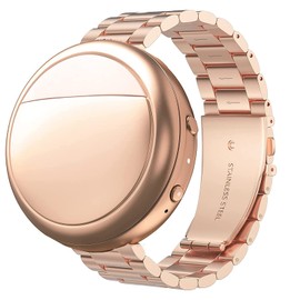 Lamshaw Compatible for Embr Wave 2 Band, Quick Release Stainless Steel Metal Replacement Straps Compatible for Embr Wave 2 Thermal Wristband (Rose Gold)