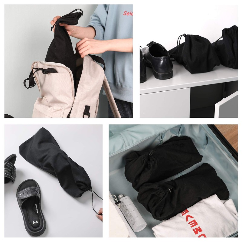 PlasMaller Shoe Storage Bags 100% Cotton with Drawstring For Men