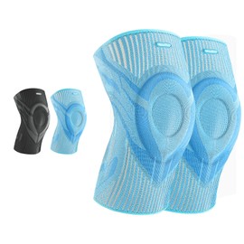 Welnove Compression Knee Brace for Women & Men - 2 Pack Knee Brace for Knee Pain, Knee Support Ideal for Workout, Joint Pain, Climbing (Medium)