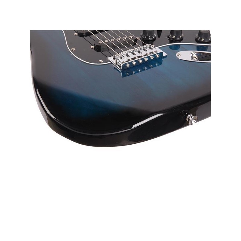 Glarry GST Stylish Electric Guitar Kit with Black Pickguard Dark