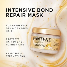 Pantene Miracle Rescue Hair Mask, Intensive Bond Repair with Melting Pro-V Pearls, Melts Away Damage, Builds Bonds, Strengthens Against Damage, Deep  