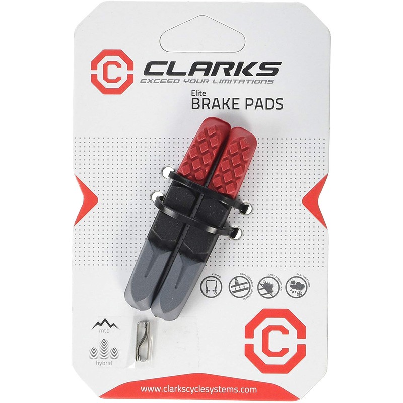 Clarks Elite MTB/Hybrid Brake Pads Integral Block W/ Triple Compound