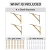 OVOV Heavy Duty Shelf Brackets Triangle Shelving Brackets Right Angle