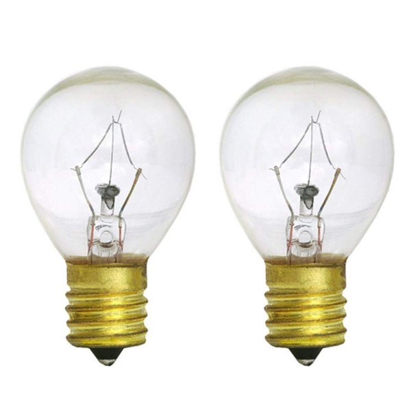HASMX 2-Pack Replacement High Intensity Bulbs 25W E17 Base Light Bulb S Type for Lava Lamp S11, 25S11, 25S11N, S11N25-25 Watt E17 Base Type
