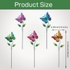 Venniy 5 Pack Butterfly Decorative Garden Stakes,Outdoor Metal Decor Outdoor