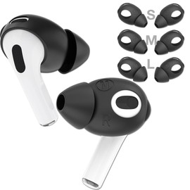 Eartips for AirPods 3rd Generation Ear Tips Grip Earbuds Cover Earpads with S M L Size by TENNMAK (Black)