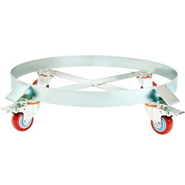 Happybuy 2PCS 55 Gallon Heavy Duty Drum Dolly, 1000 lbs Load Capacity, Barrel Cart with Steel Frame, 4 Swivel Casters for Easy Drum Handling