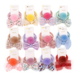 BIANHUAN Hair Rubber for Children, Baby Hair Elastic (8 x 2), Set of Hair Ornaments, Ribbon, Hair Clip, Birthday Gift (Colorful), colorful