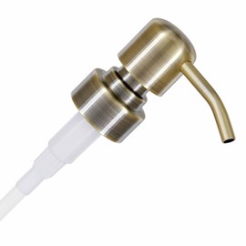 ALTGLAS Stainless Steel Liquid Soap Dispenser Pump 'Zagreb' - Replacement with 28mm thread e.g. Jack bottle Upcycling (Vintage Brass)