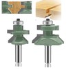 OLETBE Tongue and Groove Flooring Router Bit Set 1/2-Inch Shank