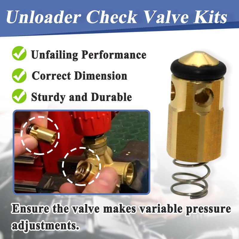 Generic Pressure Washer VRT3 Regulator Valve Kits, Unloader Check Valve
