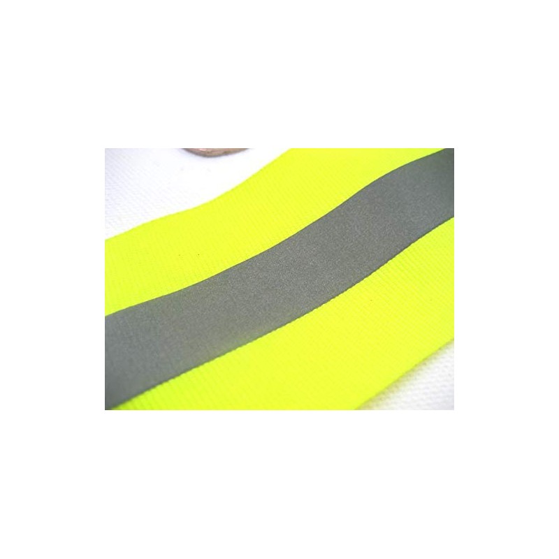 2ms of Green Silver Fluorescence Tape Hi Viz Reflective Ribbon