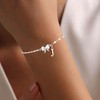 Initial Bracelets for Women Girls Sterling Silver Bufferfly Bracelets