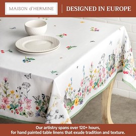 Maison d' Hermine - Mantel 100% algodón para cocina, mesa, decoración, fiestas, bodas, primavera, verano