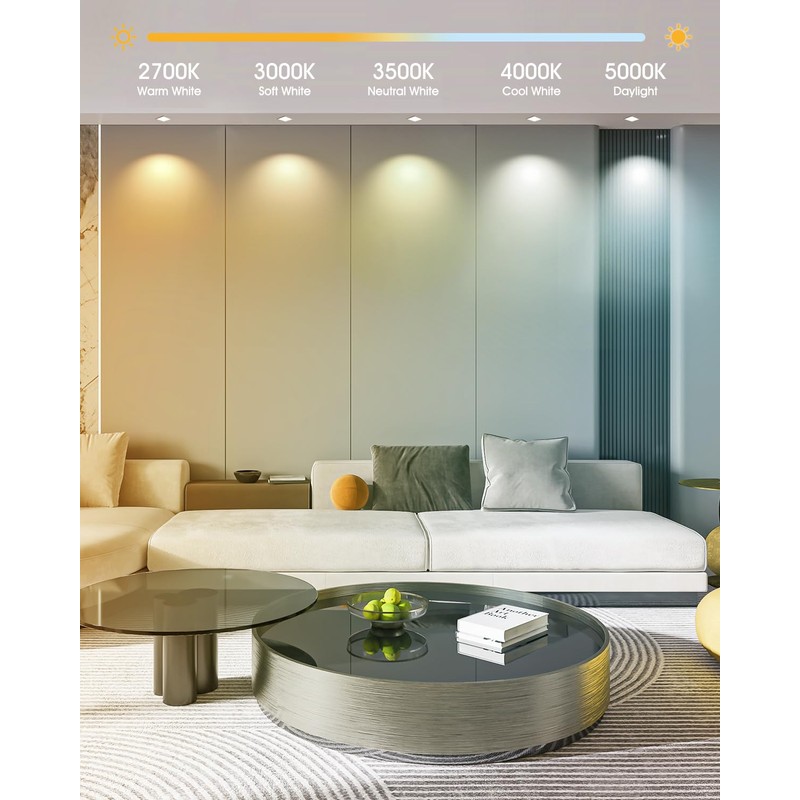 ZYC 4-inch Square Recessed Lighting - Ultra Thin Dimmable Square