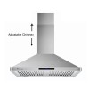 Tieasy 30 inch 700CFM Wall Mount Range Hood 3-speed Touch