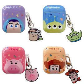 Buzz Lightyear Alien AirPods 1st Generation Case for AirPods 2nd Generation Case Buzz Lightyear Alien Airpod Cover Couple Matte TPU Drop Protection Full Protection Cute Wireless Charging Compatible