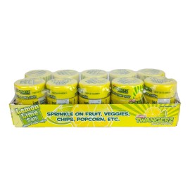 Twang Twangerz Snack Topping, Popcorn Salt, 10-Shaker Trays, Choose Your Flavor - Lemon Lime - 10 Shakers
