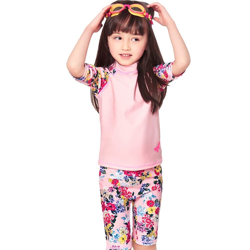EZIX Traje de baño para niñas con protección solar UV,