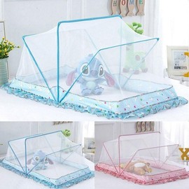 Foldable Baby Mosquito Net with Character Design, Easy Storage AK Baby Mosquito Net (Pink)