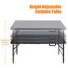 SculPong Folding Table 4ft Portable Fold-in-Half Plastic Table Black Foldable