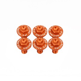 JFG RACING 6PCS Motorrad Vordergabeln Schutzschrauben für 50/65/85SX 125-530SX/SX-F/XC/XC-F/EXC/EXC TPI/EXC-F/XC-W/XCF-W 690ENDURO/R Orange