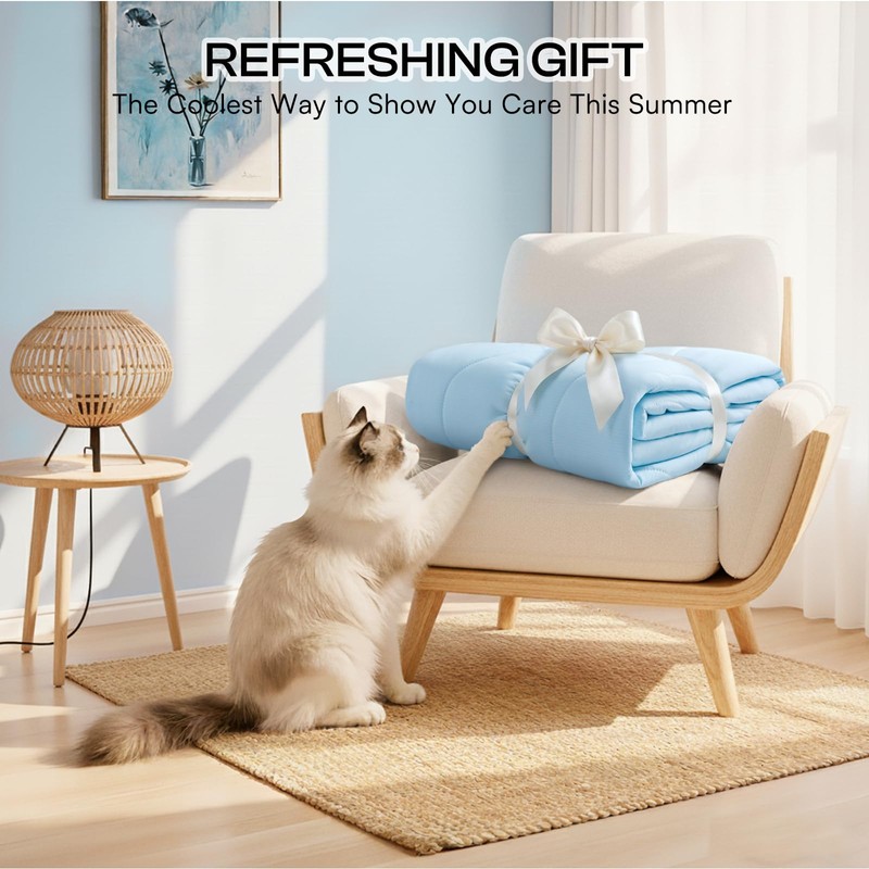 Cooling Dog Blanket, Q-MAX>0.5 Pet Throw for Couch, Crate &