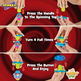 IPIDIPI TOYS Light Up Flying Saucer Spinning Tops – 12-Pack UFO Spinner Toys for Kids – Ideal Birthday Party Favors, Goodie Bag Stuffers, School Prizes, Classroom Rewards for Boys & Girls – Red