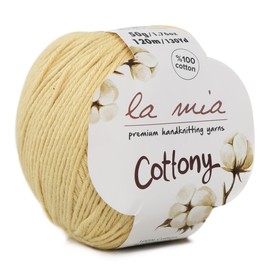 1 Ball%100 Cotton Total 8.8 Oz. La Mia Cottony 1.76 Oz (50g) / 130 Yrds (120m) Super Soft, Dk Light Baby Yarn, Yellow - P15