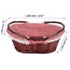 JOIKIT 2Pcs Brown Oval Traditional Wicker Shopping Storage Basket with