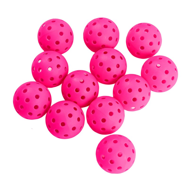12PCS 74mm 40 Holes Pickleballs PE Plastic High Elasticity Pickleball
