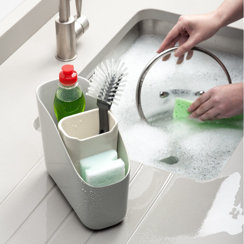 Zeal G401S Sink Tidy, Melamine, French Grey/Cream