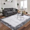 WESTLOOM Bordered Modern 8x10 Rug Machine Washable Area Rug Non-Slip