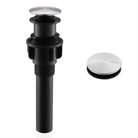 KENES Bathroom Vessel Sink Pop Up Drain Without Overflow Assembly, Lavatory Vanity Sink Drain Stopper,Anti-Clogging Drain Strainer, Brushed Nickel, KE-P300A