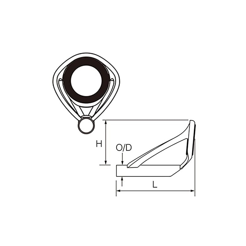 Fuji Industrial SiC Ring Titanium Top Guide KG T-KGST 4-1.0