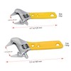 GETUHAND Extra Slim Jaw 4-Inch Adjustable Wrench, Silver, High Carbon
