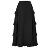 OFOKEDA Women's Medieval Gothic Steampunk Victorian Asymmetrical High Low Skirt