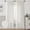 Natural Linen Curtains 84 Inch Length 2 Panels Cream White