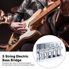 Electric Bass Bridge 5 String Bass Saddle Bridge Thickened Tailpiece