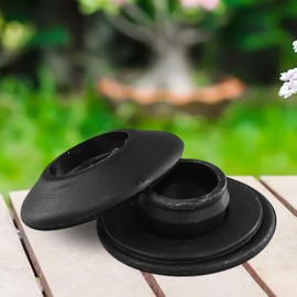 Plastic Tarp Grommets, Convenient Plastic Eyelets Set Plastic Snap Grommets Ideal for Tarps, Banners and DIY Project(50pcs Black)