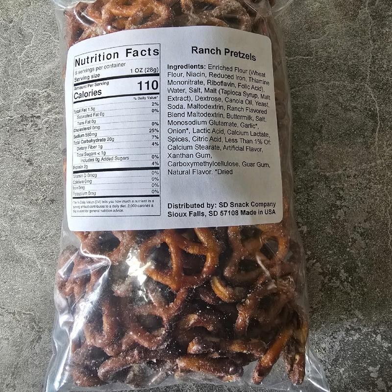 SD Snack Company Ranch Pretzels 7oz Bag - Small Batch,