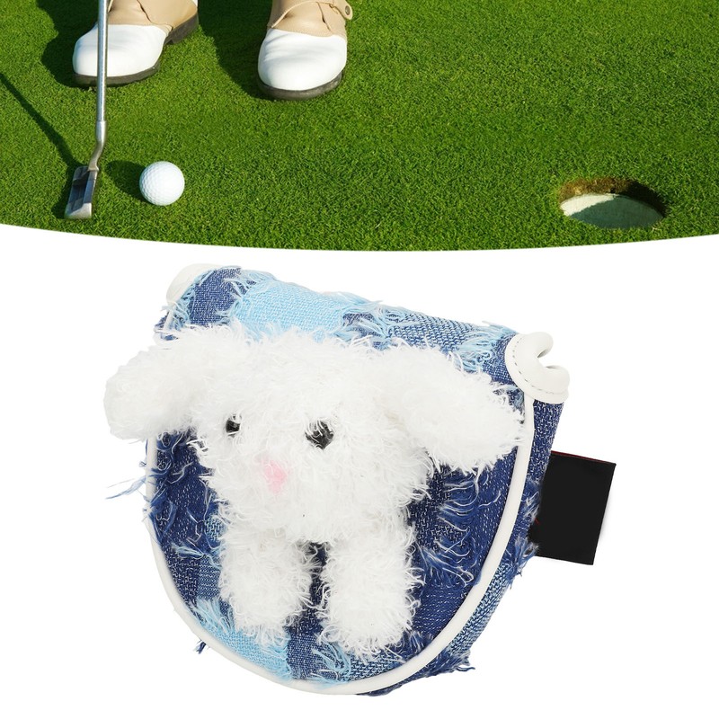 Golf Putter Cover Cute Magnetic Protective Headcover Thickened Fluff Tassels