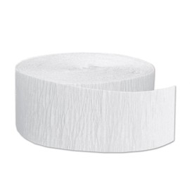 FR Festive Crepe Streamer (white) Party Accessory  (1 count) (1/Pkg)