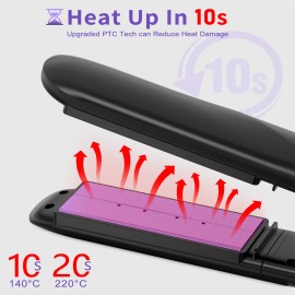 24-Hour Anti-Frizz Salon Titanium Vapor Flat Iron Professional High-End Steam Straightener Water Light Adds Shine Smoothcolor: Purple
