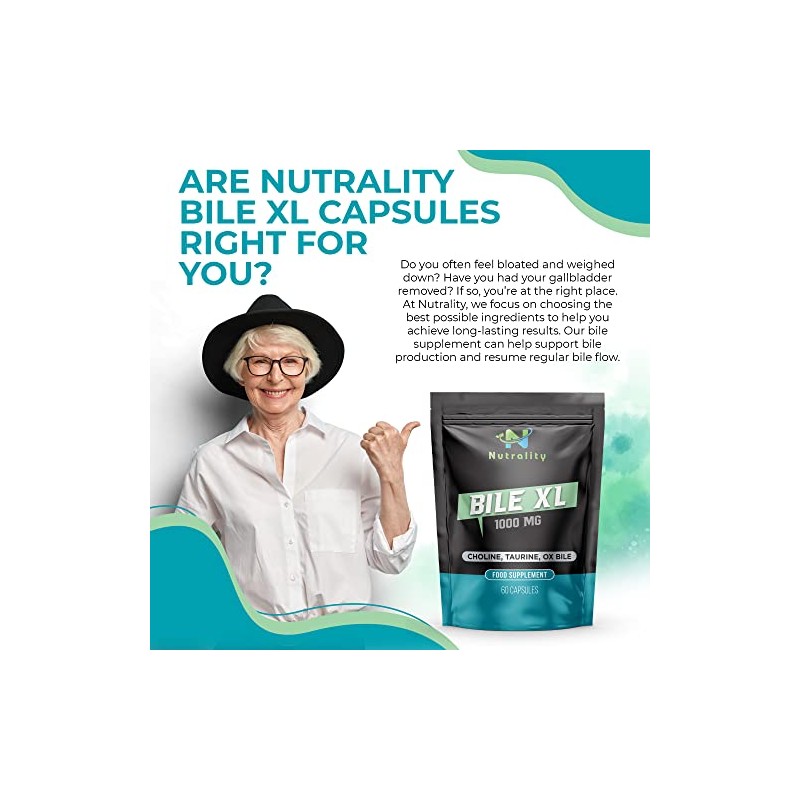 Nutrality Bile XL - 60 Capsules - Bile Supplement for