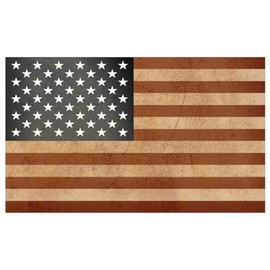 AK- Pack of 2 Vintage US Flag Vinyl Decal Sticker car | Van | Trucks | Motorcycle | Bumper | Window Any Smooth Surface Size: 4"